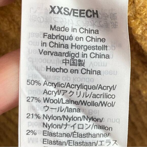 NWT * MADEWELL Mercer Turtleneck Sweater in Coziest Yarn in Heather Saffron - Picture 11 of 12